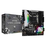  ASRock B450M STEEL LEGEND Socket AM4/ AMD Promontory B450/ DDR4/ Quad CrossFireX/ SATA3 and USB3.1/ M.2/ A and GbE/ MicroATX Motherboard